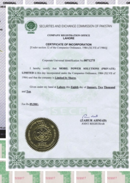 SECP — Company Registration